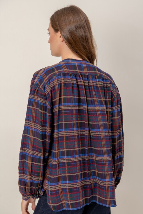 Camisa escocesa Azul