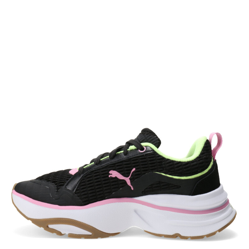 Championes de Mujer Puma Softride Divine Running Negro - Rosado - Fluor