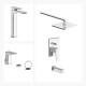 Juego De Griferia Incluye Ducha Embutida,brazo Y Roseta,lavatorio Alto Y Bidet Marca Fv Linea Sauco