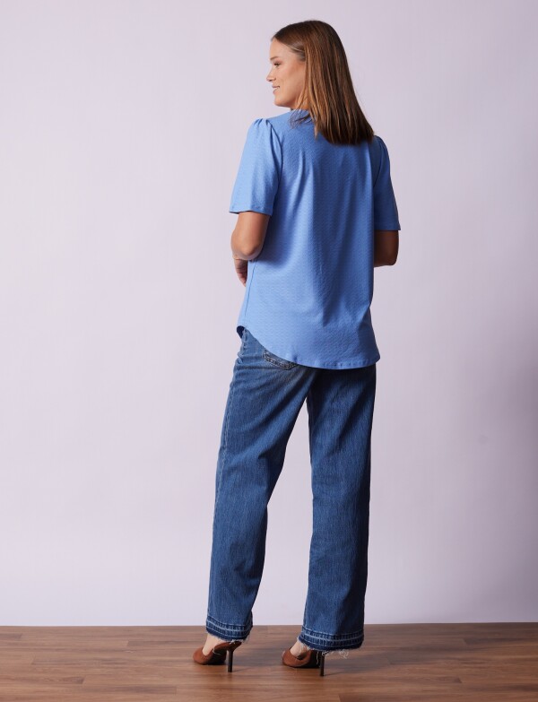Blusa Piqué CELESTE OSCURO