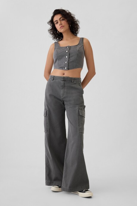 Pantalón Cargo Baggy Mujer Soft Black