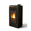 Calefactor Selma a pellet WiFi - con Kit de techo 8kW Negro