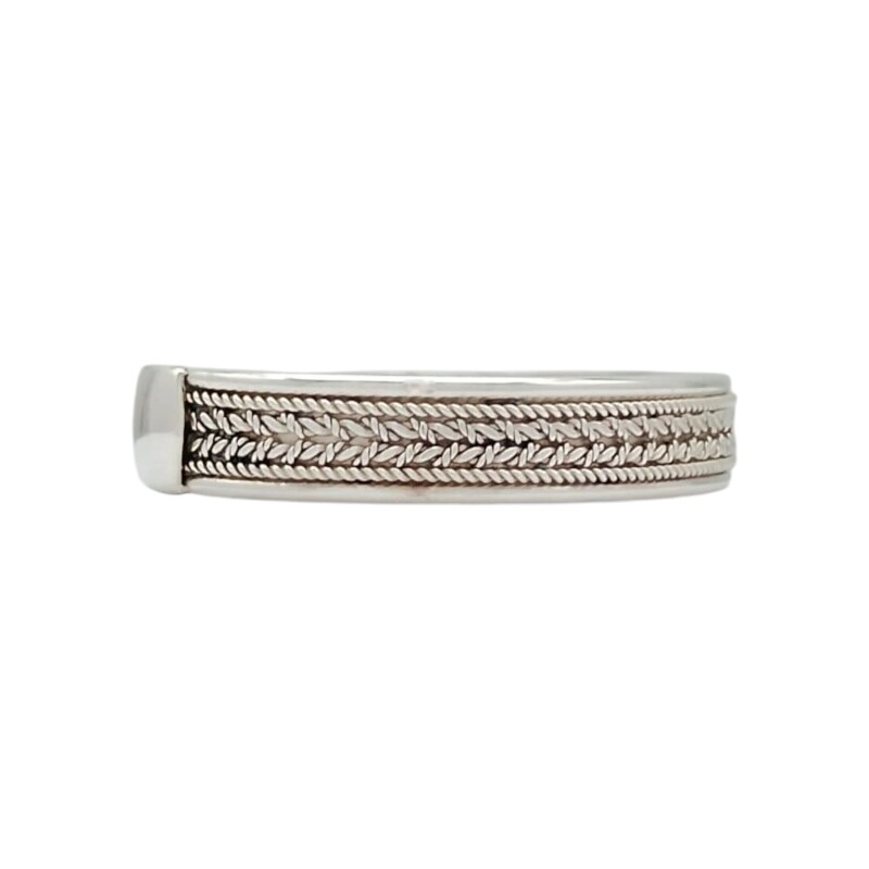 Brazalete trenzado con borde-Plata 925-Sin Piedra-BR3040 sinpiedra