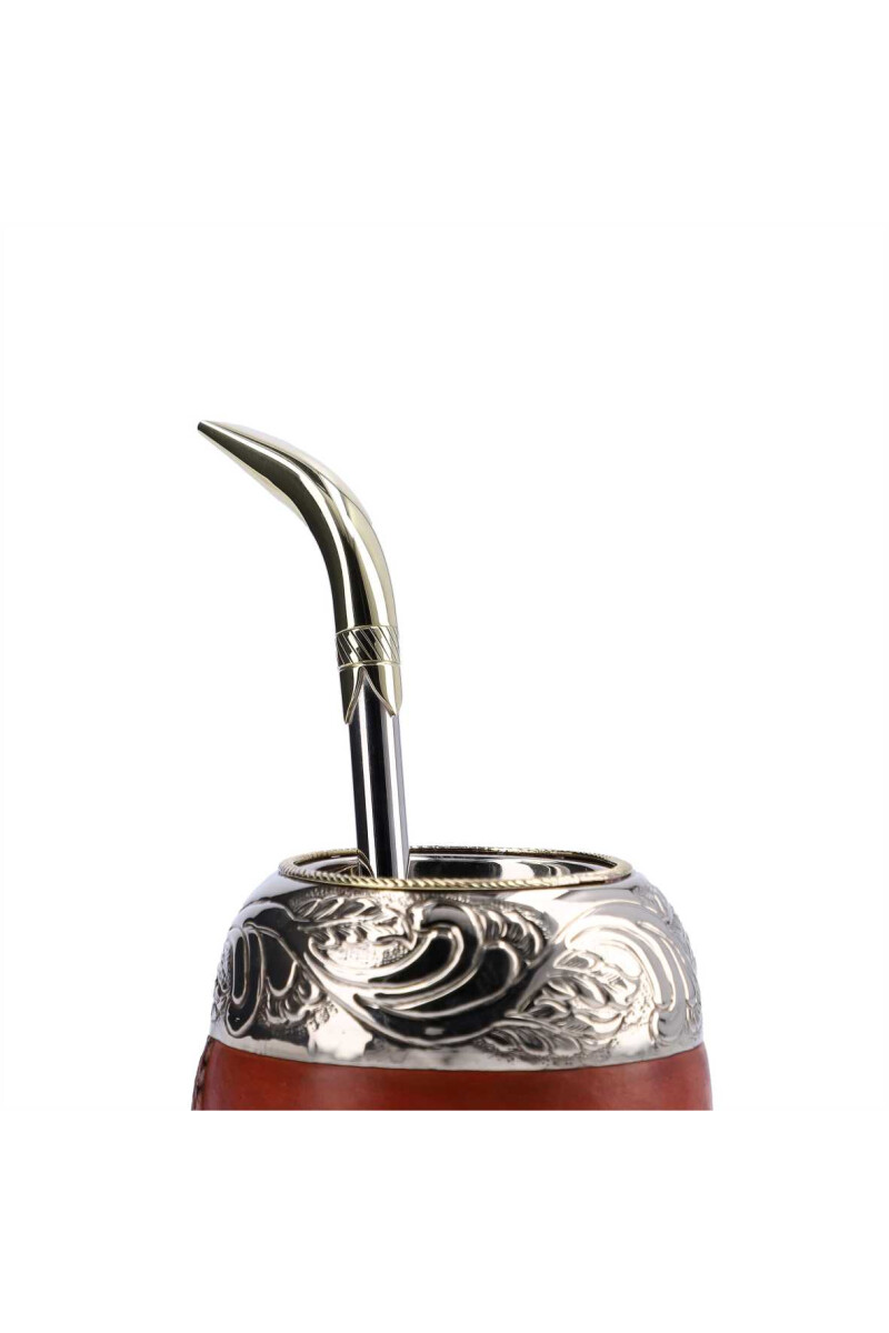 BOMBILLA ALPACA CON PICO DE LORO BRONCE GRUESA LISA BOMBILLA ALPACA CON PICO DE LORO BRONCE GRUESA LISA
