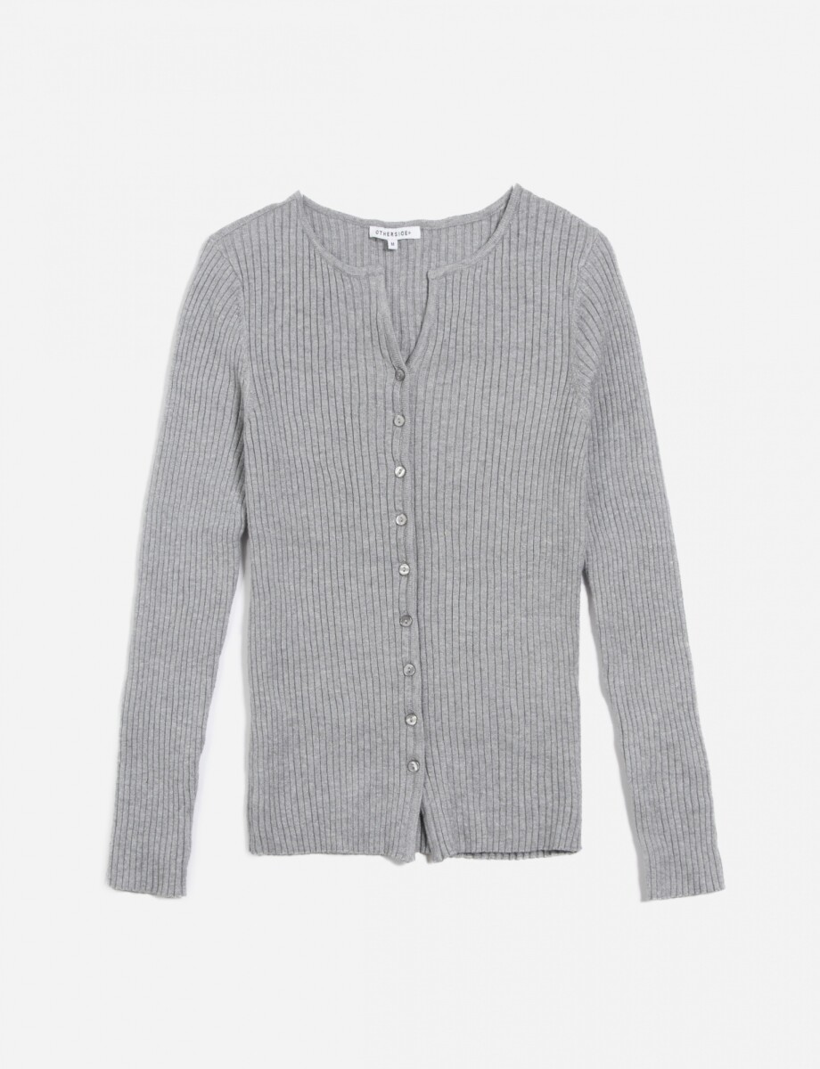 Cardigan clásico - Gris 