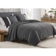 Manta Corderito 1 Plaza Frazada Polar Premium 160x240 Reversible Sherpa Cálida Suave Invierno GRIS