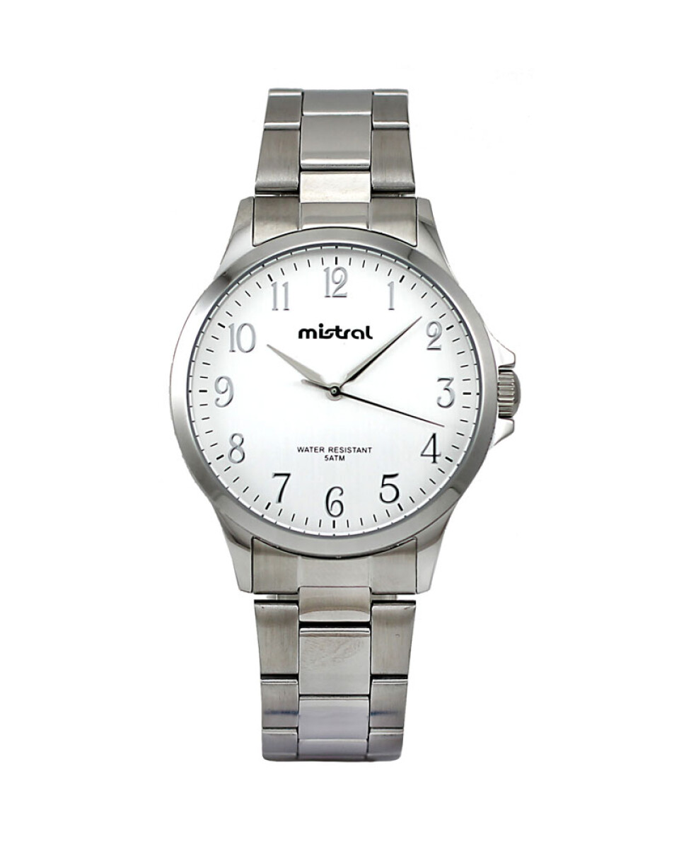 Reloj Mistral Clasico Acero Plata 