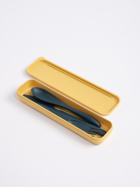 Set de cubiertos Amarillo Y Azul