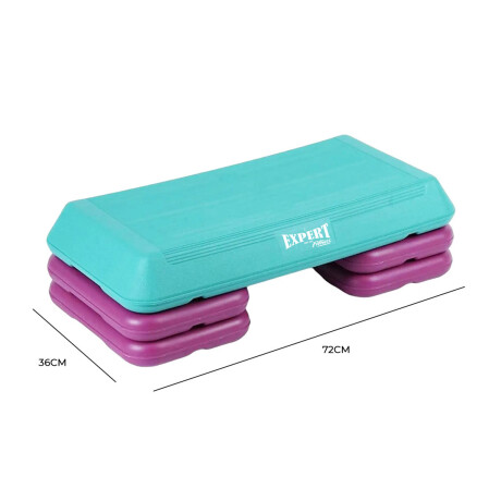 Step Pro 72x36Cm 3 Alturas Ajustables Expert Fitness Multicolor