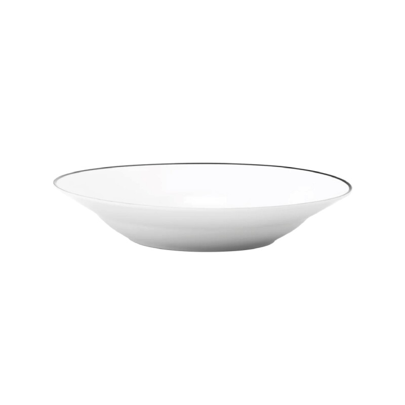 PLATO HONDO D23CM BLANCO C/BORDE NEGRO PORCELANA PLATO HONDO D23CM BLANCO C/BORDE NEGRO PORCELANA
