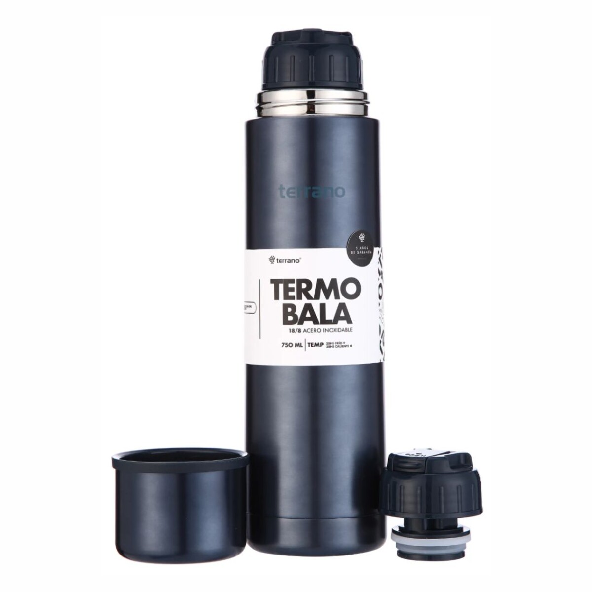 TERMO TERRANO BALA 750ML - AZUL METAL 