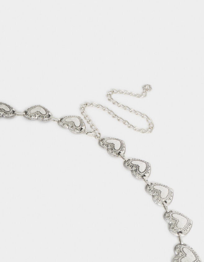 Cinturones y Fajas Cinturón Con Corazones - Plateado