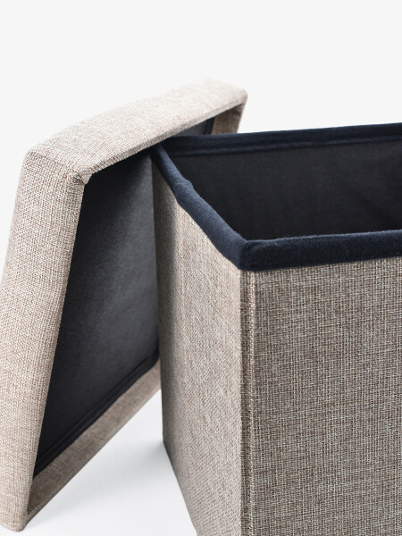 PUFF DE ALMACENAJE BEIGE