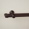 Barrote cortina doble de metal 2,5 m + 3 Soportes MARRON OSCURO
