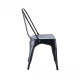 Silla Tolix Reforzada Interior/exterior Metalica Comedor Negro