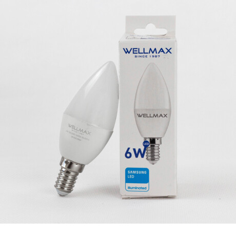 LAMPARA LED VELA 6W (EQUIVALE 45W) E14 FRIA WELLMAX ++ N/a