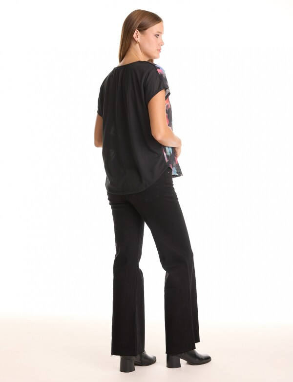 Remera Flores NEGRO/MULTI