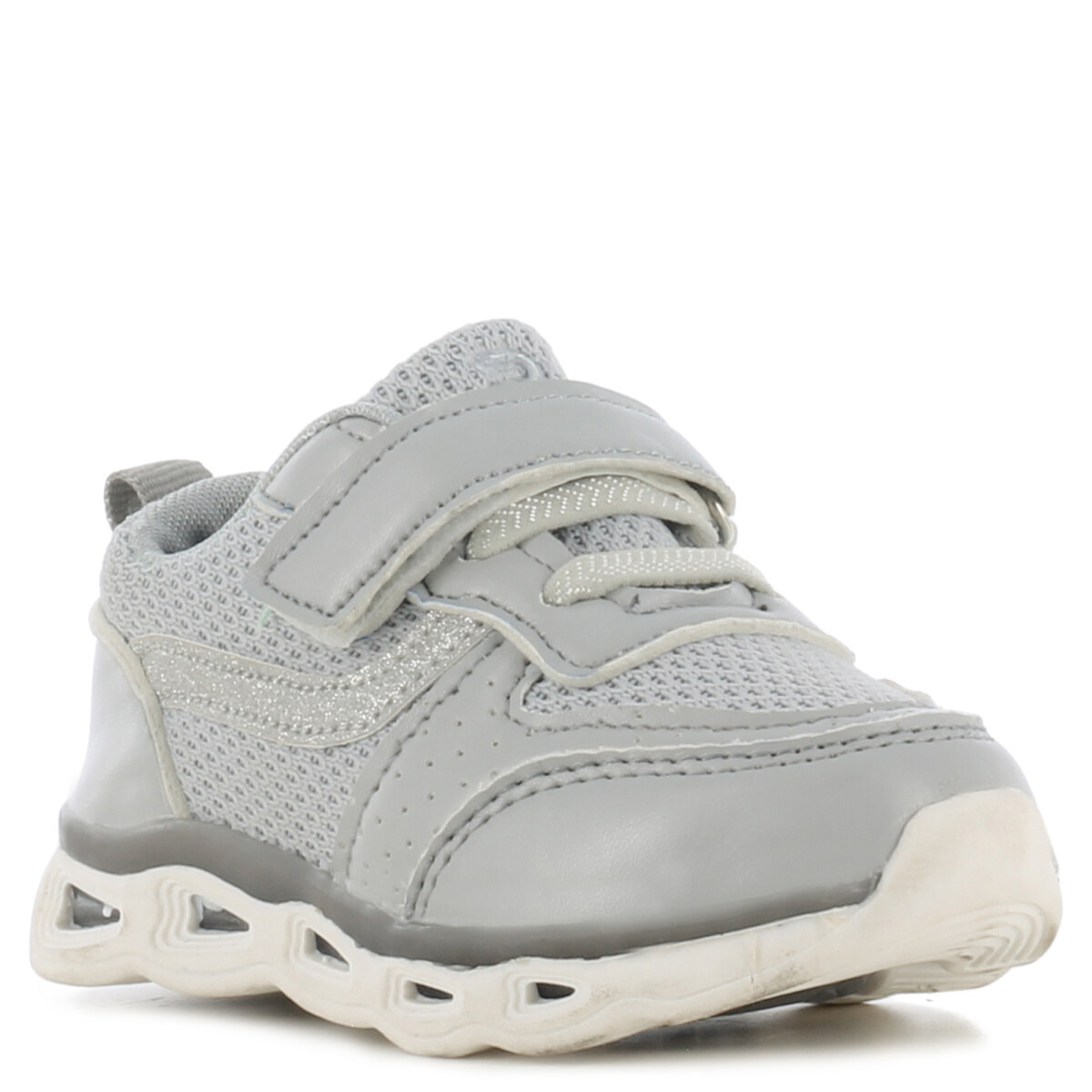 Championes de Niña Push con velcro y glitter NINA - Gris 