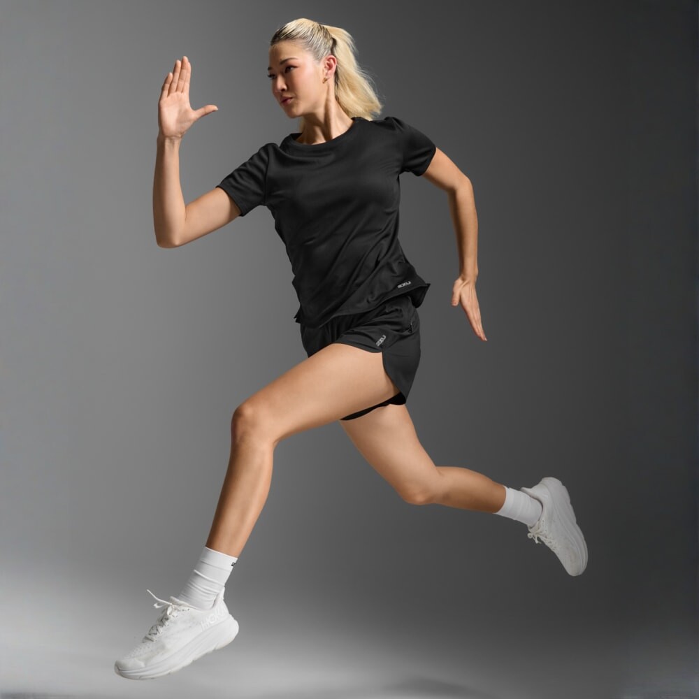 Polo Running Aero Mesh Tee Mujer Black/silver Reflective