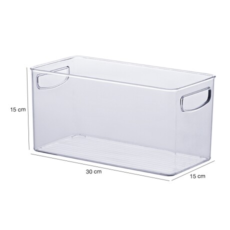 Caja Organizadora Multiuso Apilable Hogar Diamond 30x15x15cm Transparente