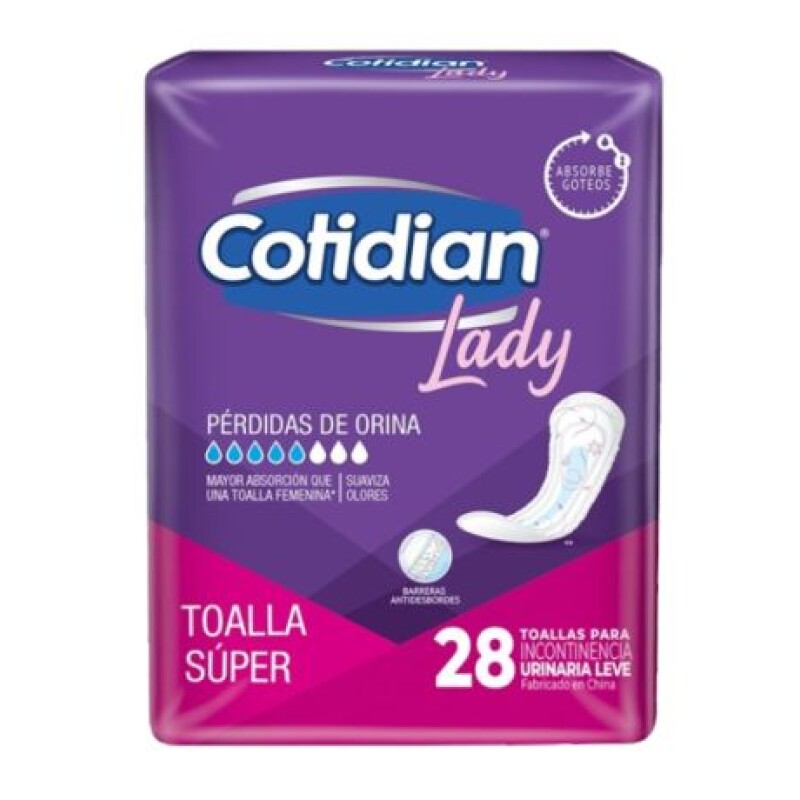 Toallitas Femeninas Cotidian Lady 28 Unidades Toallitas Femeninas Cotidian Lady 28 Unidades