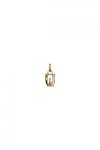 CHARM DE ALEACION DE METALES BAÑADO EN ORO DE 18 K CON FORMA DE LETRA W CON ARGOLLA Charm