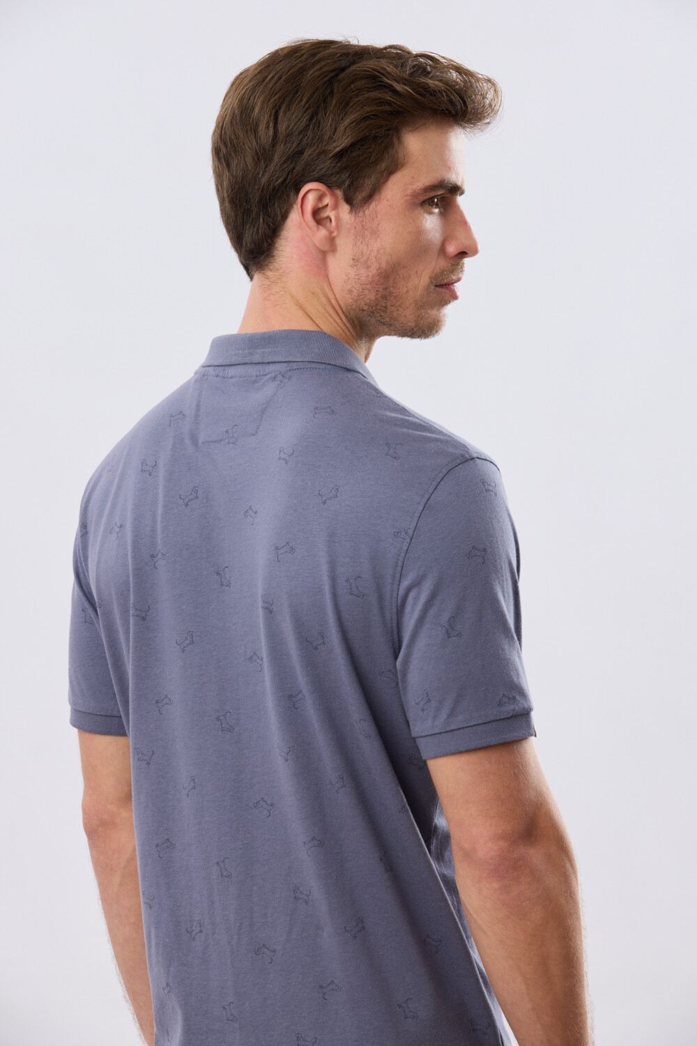 REMERA POLO ESTAMPADA JERSEY Indigo