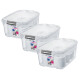 Set x3 Caja organizadora 20 lts TRANSPARENTE