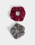 Skunzies Cuadros y Rayas Scrunchie - Combinacion Bicolor