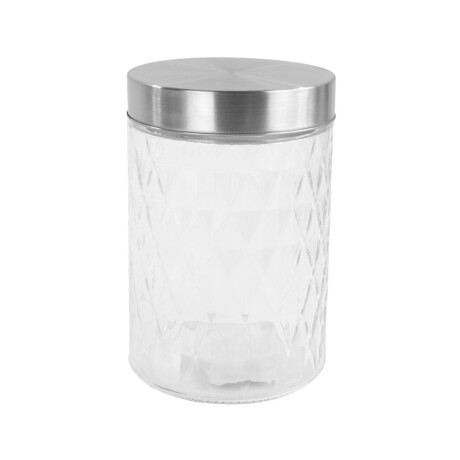 Frasco de vidrio labrado rombos 1.2L Frasco de vidrio labrado rombos 1.2L