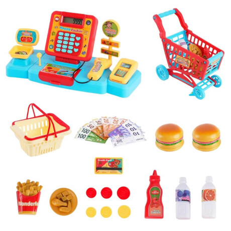 Caja Registradora Para Niños Completa Con Carrito Jug019012