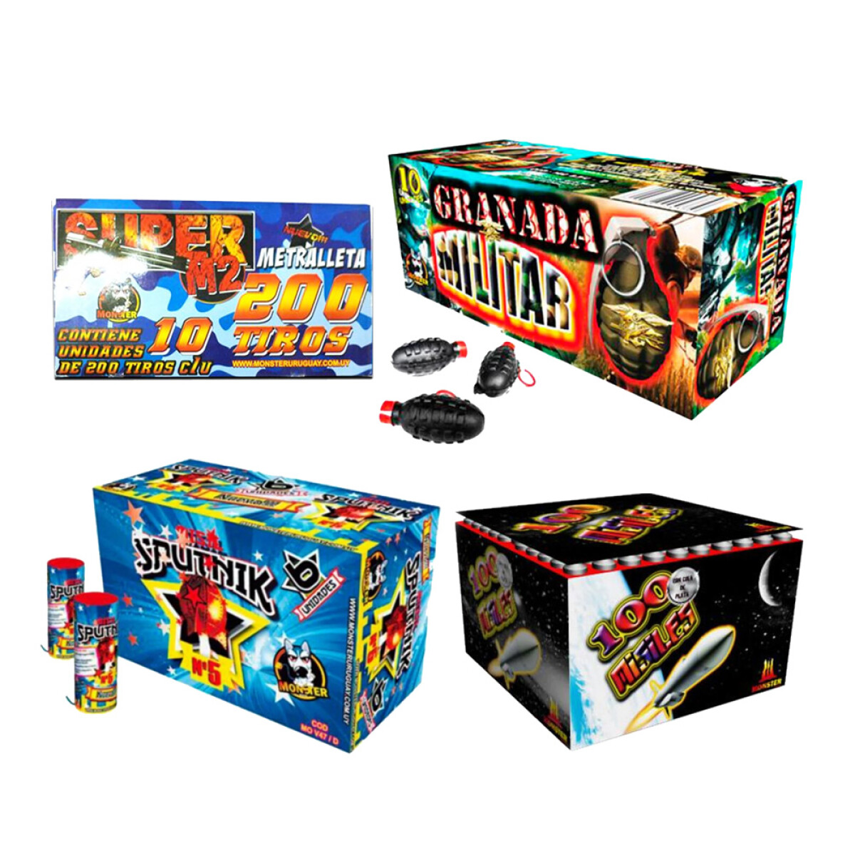 COMBO EXPLOSIVOS (SPUTNIK/GRANADA/MET200/MISIL100) (07) 