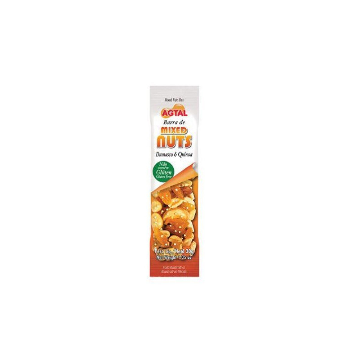 Barra mixed nuts damasco y quinoa Agtal 