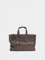 Bolso Tote De Nylon Con Bandolera marron