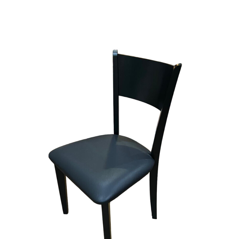 SILLA EN MADERA - LACA NEGRA - PU NEGRO SILLA EN MADERA - LACA NEGRA - PU NEGRO