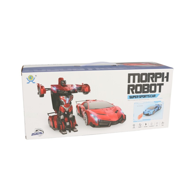 Auto robot transformer a control remoto rojo Auto robot transformer a control remoto rojo