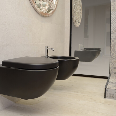AP218 FRONTAL SUSPENDIDO BIDET PARA COLGAR NEGRO MATE 000