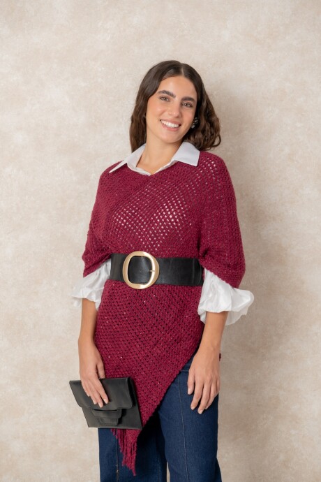 PONCHO HONOR Magenta