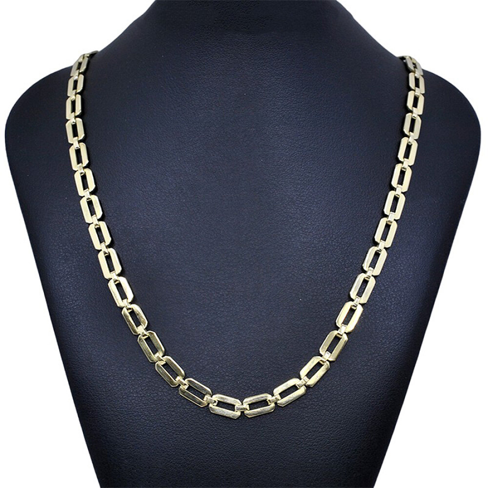 Gargantilla oro 18k eslabon forcet chato Gargantilla oro 18k eslabon forcet chato