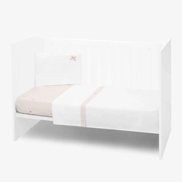 Set sabanas practicuna / cuna 120x60 cms KIKKABOO rosa hedge hugs
