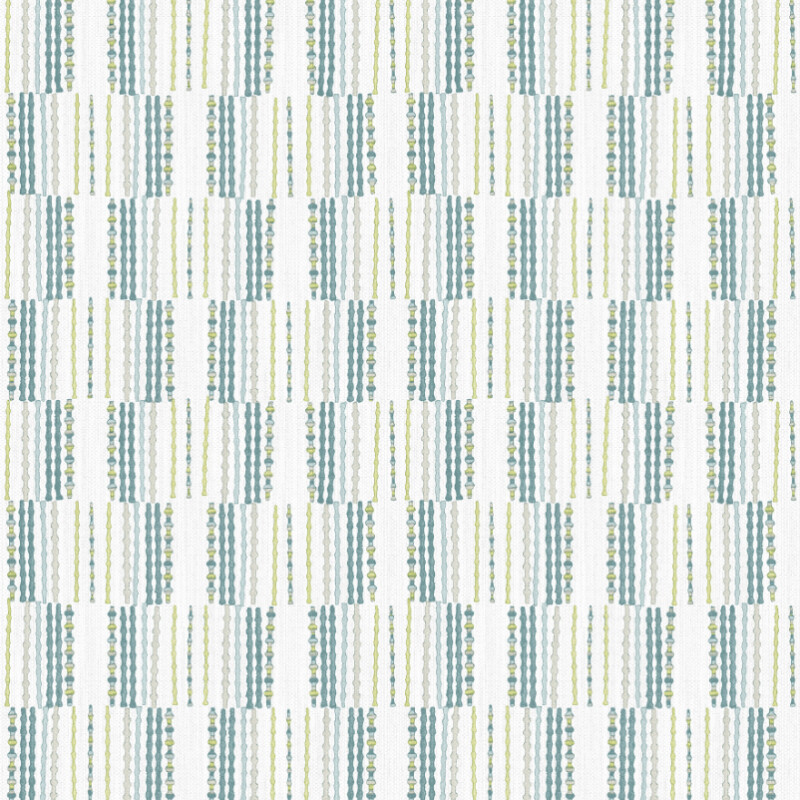 COLECCIÓN BLUEBELL - BURGEN TEAL GEOMETRIC LINEN - N/A