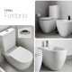 Juego Inodoro Bidet Fontana Touchless Ferrum BLANCO