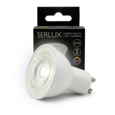 DICROICA LED GU10 5W 38º Lámpara Dicroica LED GU10 5W 38° 4000K Luz Neutra