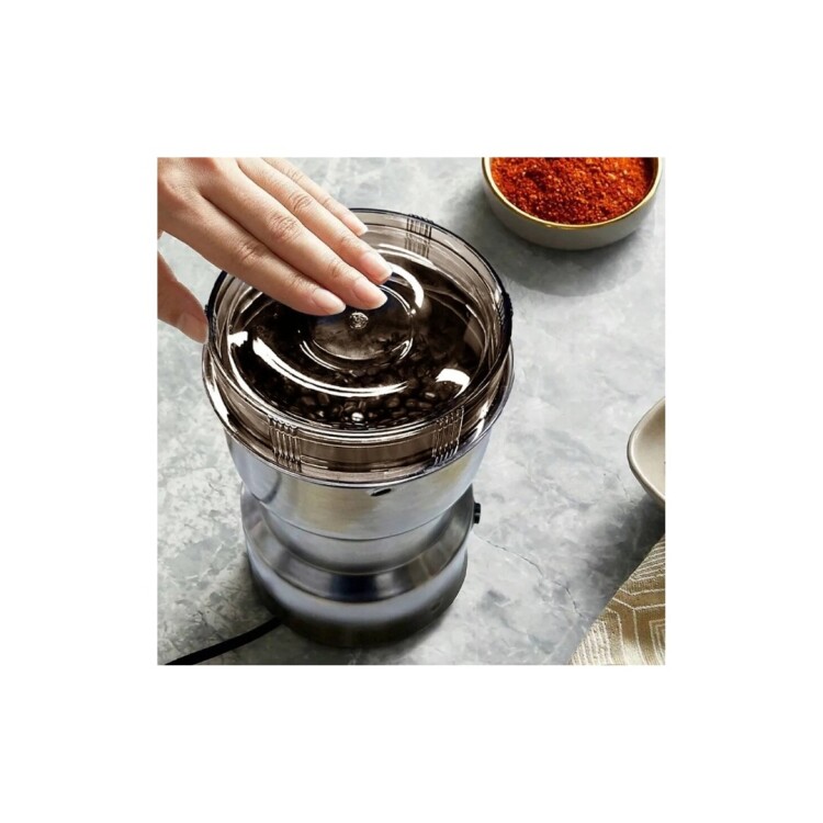 MOLINILLO DE GRANOS DE CAFE ELECTRICO 300W PLATEADO
