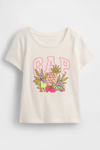 Remera Logo Gap Toddler Niña New Off White