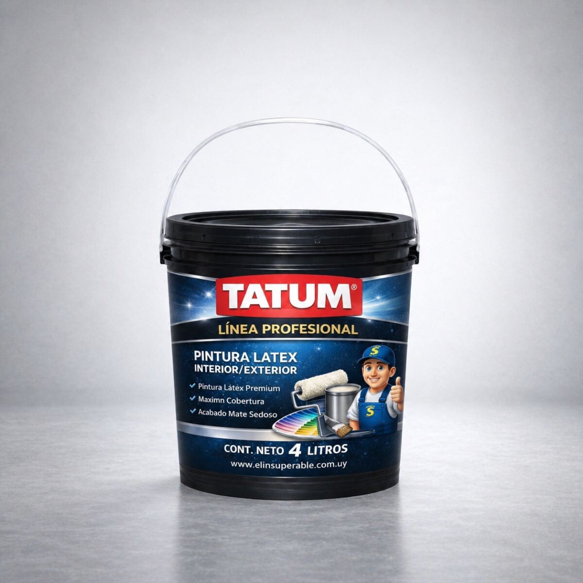 PINTURA PROFESIONAL LATEX INTERIOR-EXTERIOR 4 LITROS TATUM Pintura Profesional Latex Interior-exterior 4 Litros Tatum