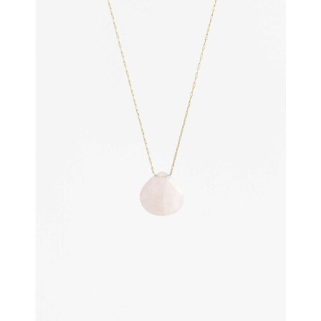 Cadena Corta con Dije Piedras Rosa Claro