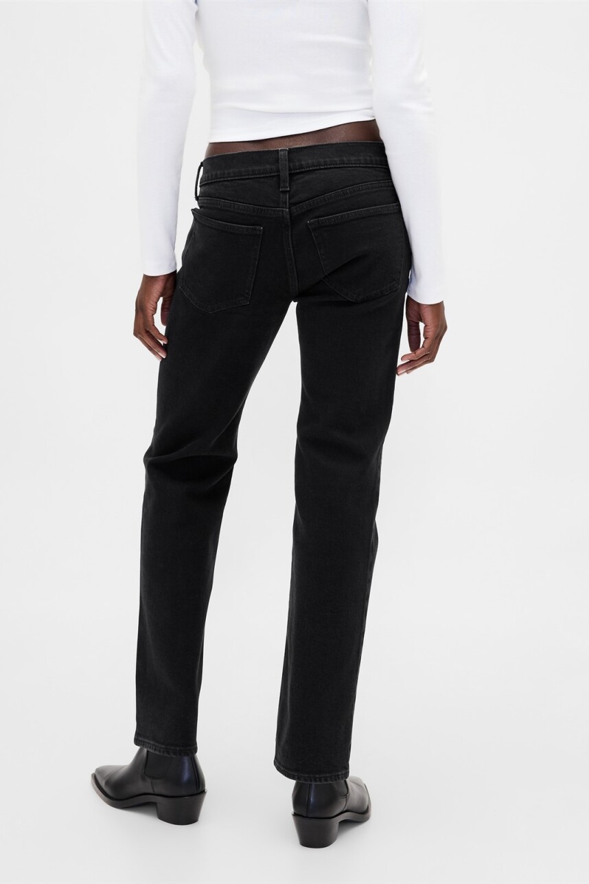 Jean 90S Straight Tiro Bajo Mujer Black 1