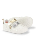 Championes de Niña Bibi Fisioflex C/Velcro Blanco - Dorado
