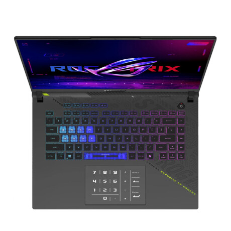 Notebook Gamer Asus ROG Strix G16. AMD Ryzen 9 9955HX. RAM 16GB. Disco Sólido 1TB. Pantalla 16" Full HD+ 165Hz. RTX 5070 8GB Notebook Gamer Asus ROG Strix G16. AMD Ryzen 9 9955HX. RAM 16GB. Disco Sólido 1TB. Pantalla 16" Full HD+ 165Hz. RTX 5070 8GB